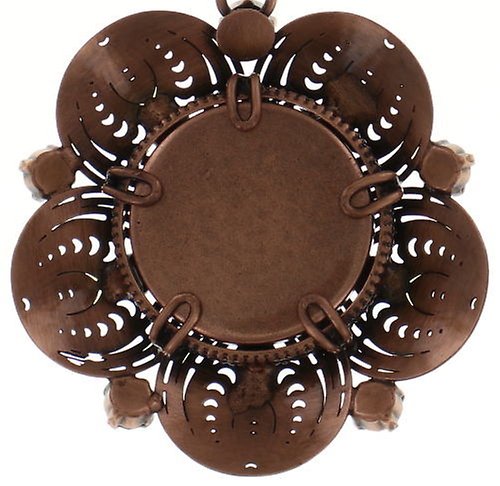 Bild für Halskette mit Anh&auml;nger Water Blossom Blau / Grün  Größe M