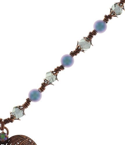 Bild für Halskette mit Anh&auml;nger Water Blossom Blau / Grün  Größe M