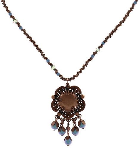 Bild für Halskette mit Anh&auml;nger Water Blossom Blau / Grün  Größe S