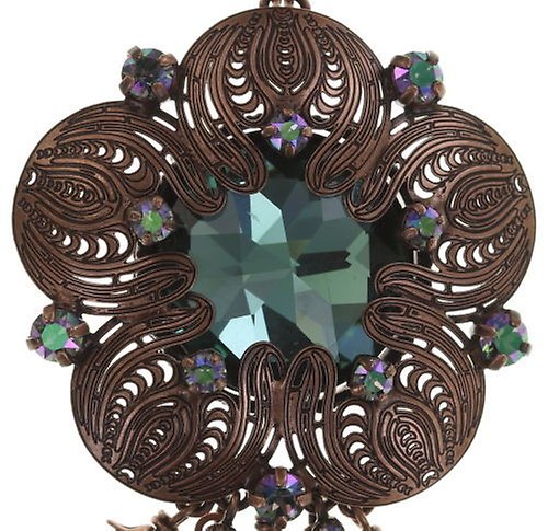 image for Necklace Pendant Water Blossom Blue / Green  size M