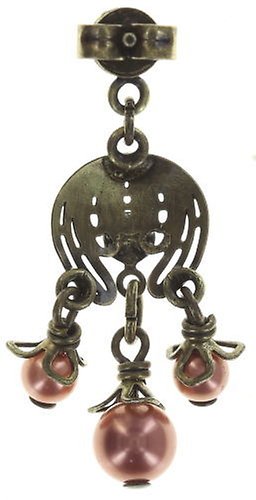 image pour Clou d'oreille pendant Water Blossom Beige  