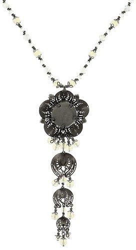 image for Necklace Pendant Water Blossom White  size M