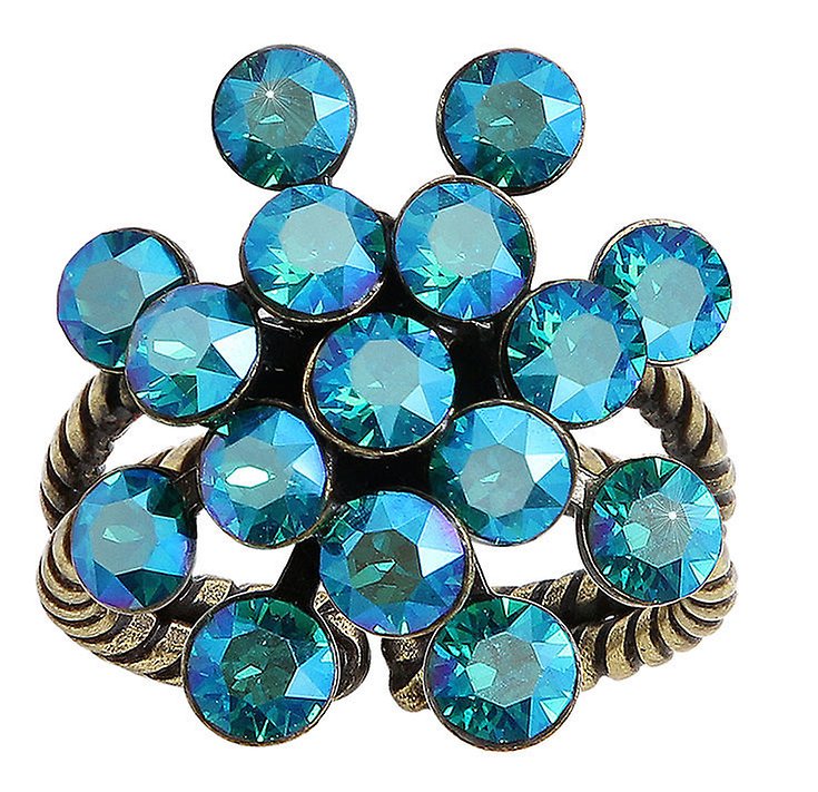 image for Ring Magic Fireball Blue / Green blue zircon shimmer Classic Size (21mm Ø)