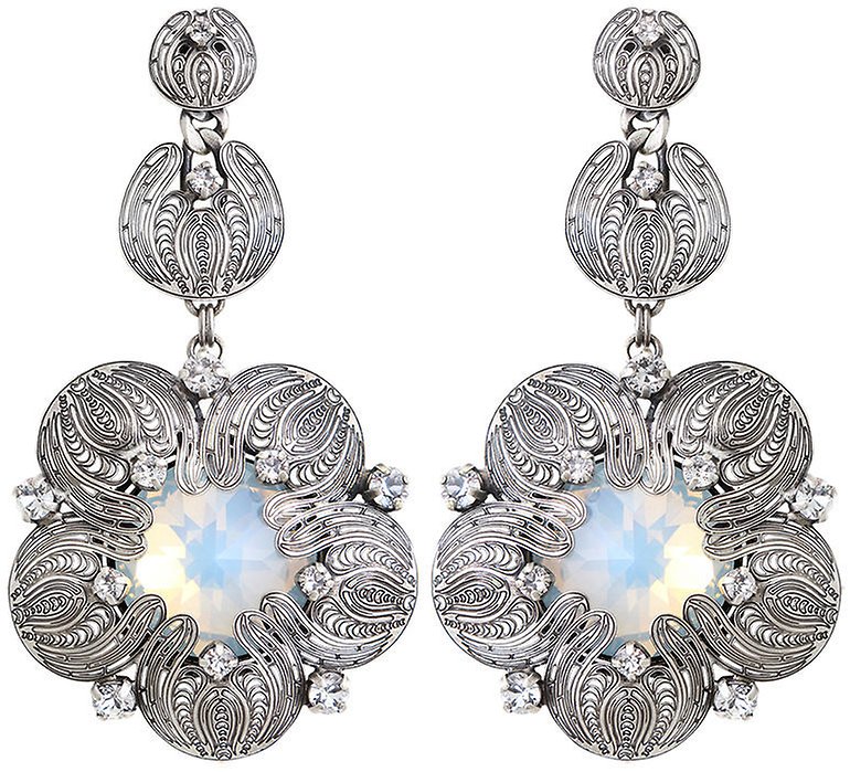 image pour Clou d'oreille pendant Water Blossom Blanc  size M