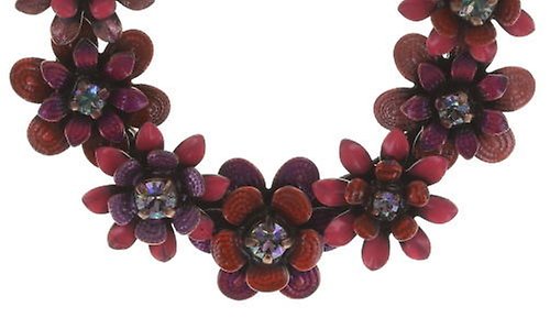 image for Earring Clip Dangling Mille Fleurs Red / Orange  