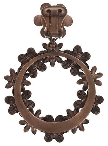 image pour Boucle d'oreille Clip pendante Mille Fleurs Rouge / Orange  