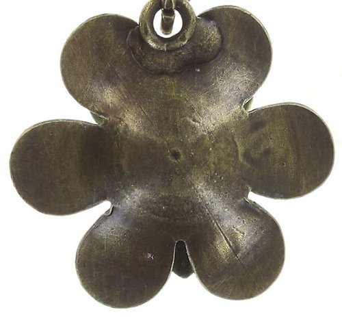 image for Earring Stud Dangling Mille Fleurs Blue / Green  