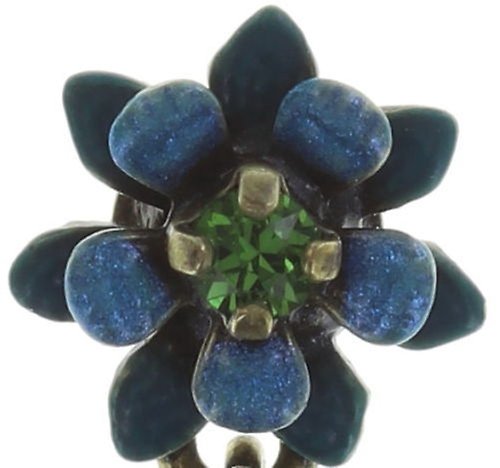 Bild für Ohrstecker baumelnd Mille Fleurs Blau / Grün  