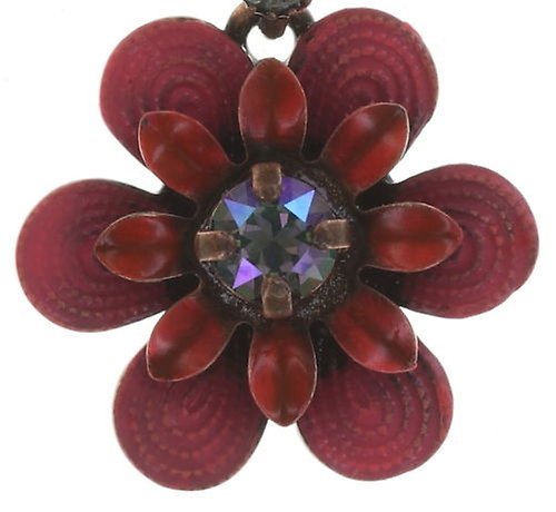 image for Earring Stud Dangling Mille Fleurs Red / Orange  