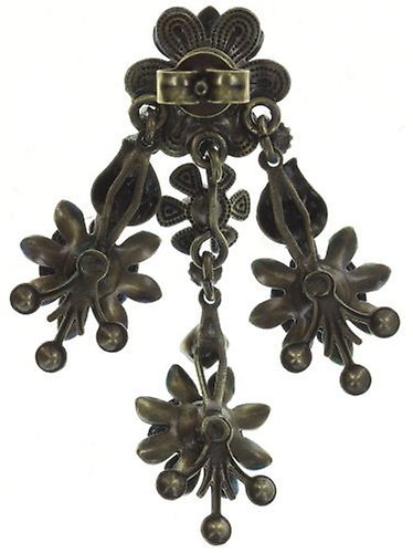 image pour Clou d'oreille pendant Mille Fleurs Bleu / Vert  