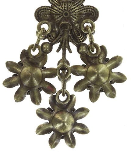 image for Earring Stud Dangling Mille Fleurs Blue / Green  