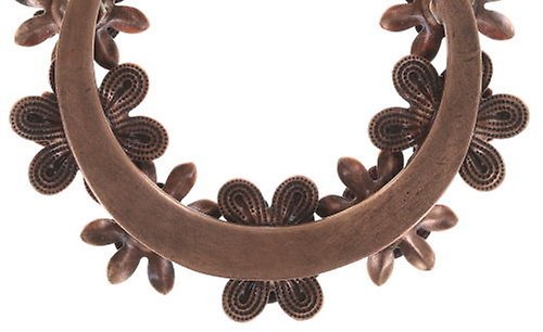 image pour Clou d'oreille pendant Mille Fleurs Rouge / Orange  