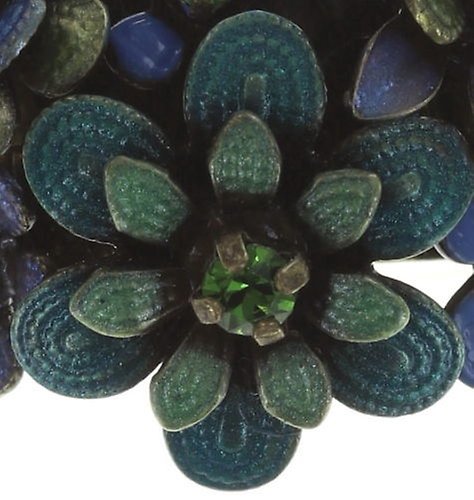 image pour Anneau Mille Fleurs Bleu / Vert  