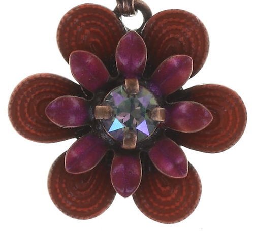 image pour Collier pendant Mille Fleurs Rouge / Orange  