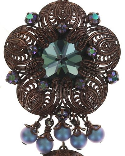 image for Earring Stud Dangling Water Blossom Blue / Green  size M