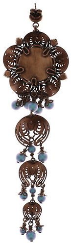 Bild für Ohrstecker baumelnd Water Blossom Blau / Grün  Größe M