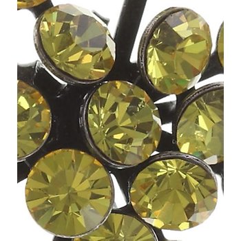 image pour Earring stud Magic Fireball yellow light topaz Classic Size (21mm Ø)