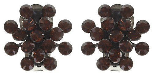 image pour Boucles d'oreilles Clip Magic Fireball Marron smoked topaz Classic Size (21mm Ø)