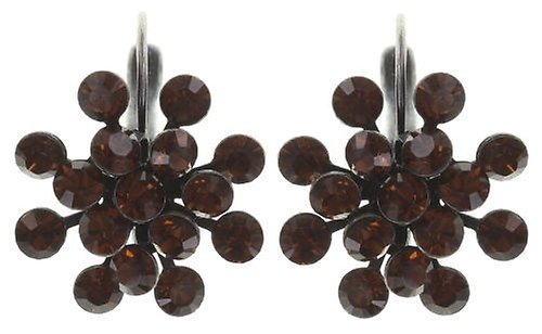 Bild für Ohrringe mit Brisur Magic Fireball Braun Rauchiges topaz Classic Size (21mm Ø)