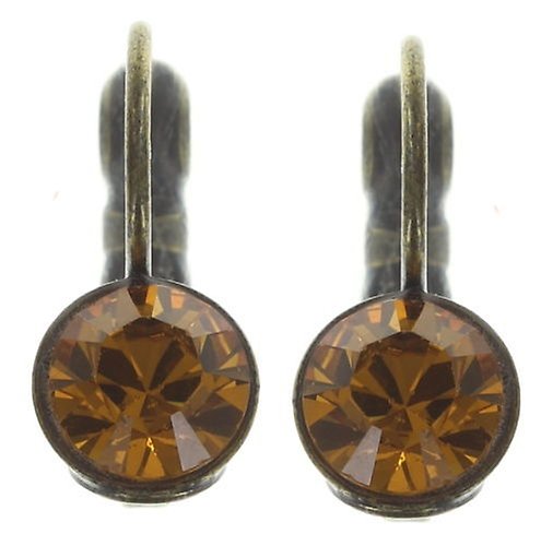 image pour Boucles d'oreilles Eurowire Black Jack Jaune topaz SS 29