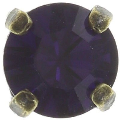 image for Earring Stud Black Jack Lila purple velvet SS 29