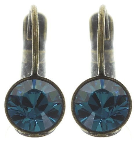 image for Earring Eurowire Black Jack Blue indicolite SS 29