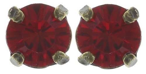 image pour Clou d'oreille Black Jack Rouge light siam SS 29