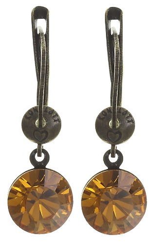 image for Earring Dangling Black Jack Yellow topaz SS 39