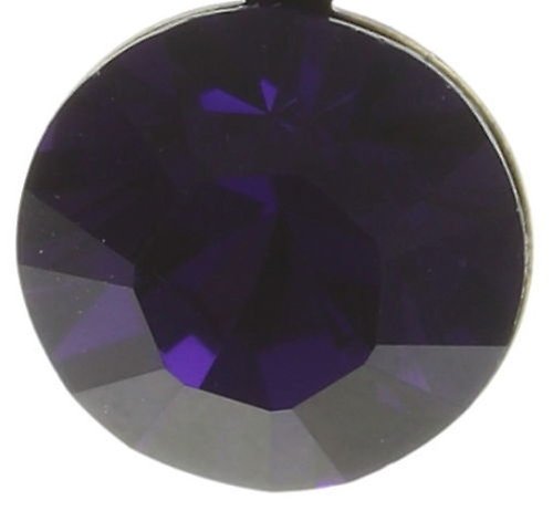 image for Earring Dangling Black Jack Lila purple velvet SS 39