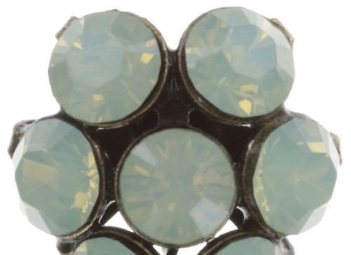image for Earring stud Magic Fireball Light Green chrysolite opal Classic Size (21mm Ø)