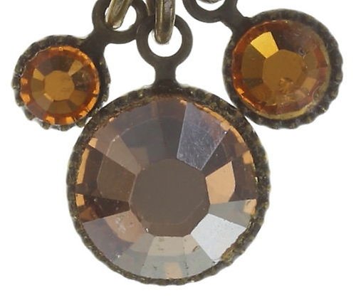 image for Earring stud dangling Waterfalls Brown  