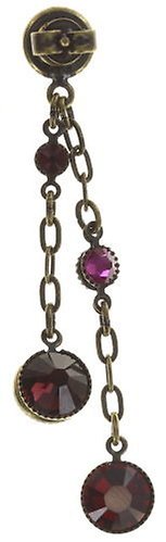 Kép Earring stud dangling Waterfalls dark rose  