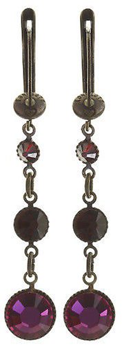 image pour Boucles d'oreilles pendantes Waterfalls dark rose  