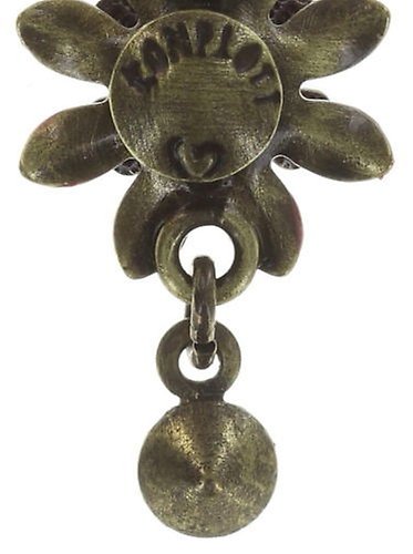 image pour Clou d'oreille pendant Mille Fleurs Bleu / Vert  