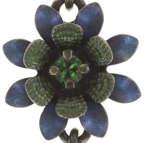 Bild für Ohrstecker baumelnd Mille Fleurs Blau / Grün  