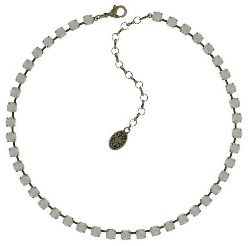 image for Necklace Colour Snake White white opal SS 29