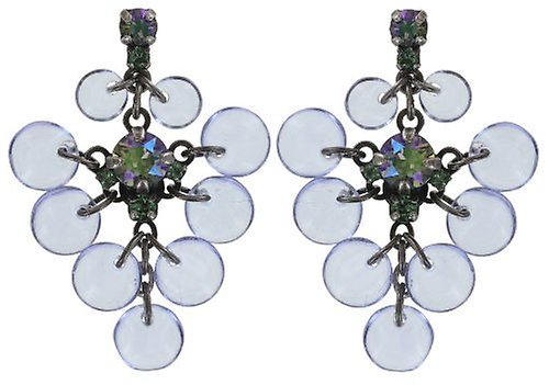 image for Earring Stud Dangling Aquarell Lila  