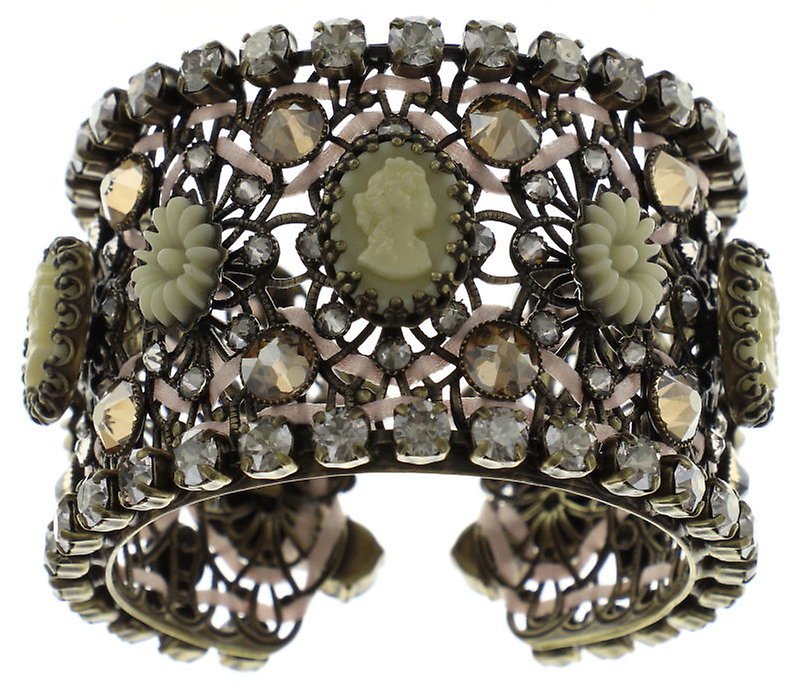 image pour Bracelet rigide Macaron Beige / Blanc  