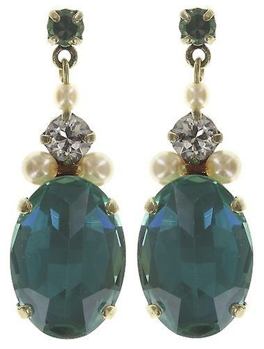 image for Earring Stud Dangling Pirates in Paris Green  