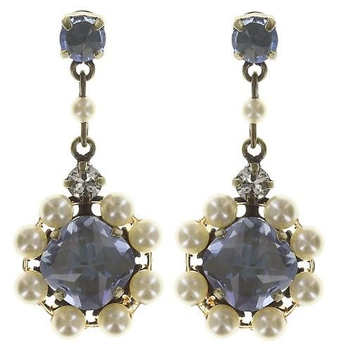 image for Earring Stud Dangling Pirates in Paris Blue  