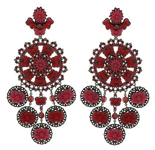 image pour Boucle d'oreille Clip pendante Macaron Rose  size XL,XS