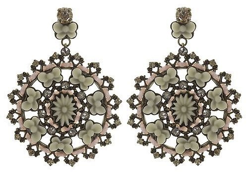 image pour Clou d'oreille pendant Macaron Beige / Blanc  size XL