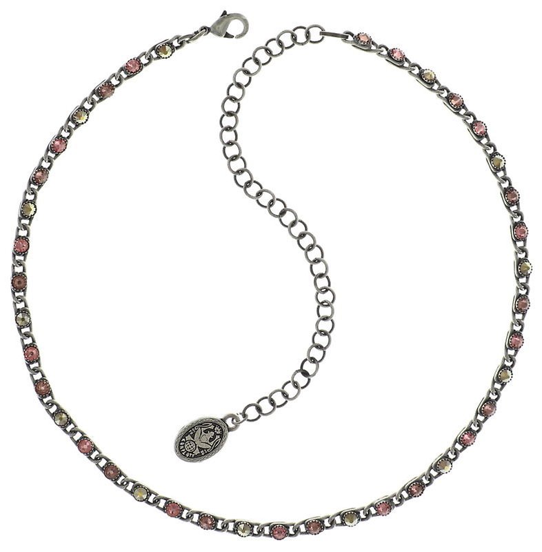 Bild für Choker Collier lang Lost Garden Beige / Pink  