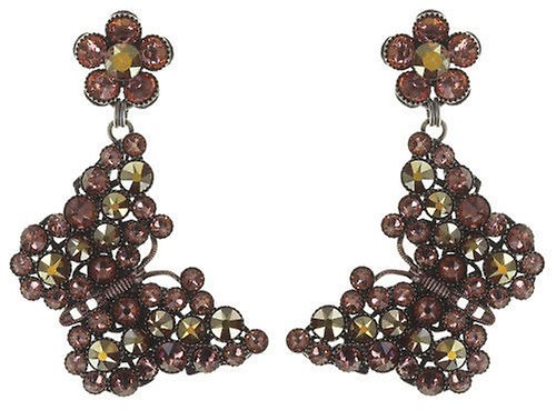 image pour Clou d'oreille pendant Lost Garden Beige / Rose  small