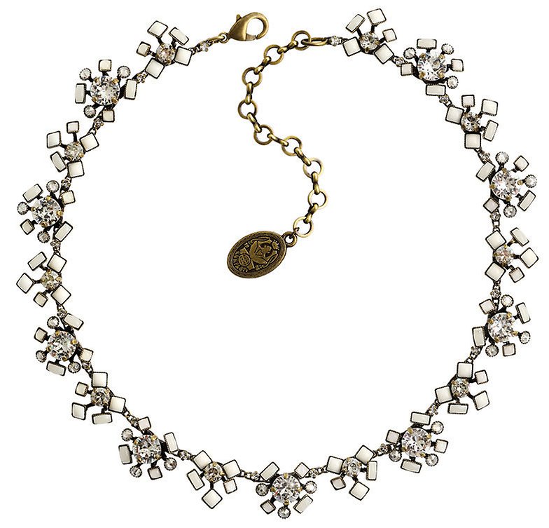 Bild für Halskette Collier Jumping Baguette Weiß  