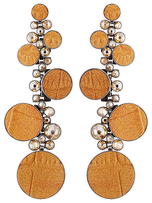 image pour Clou d'oreille pendant Planet River Marron  