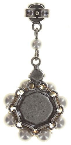 image for Earring Stud Dangling Pirates in Paris White / Grey  