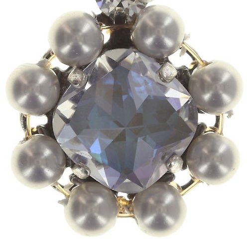 image pour Clou d'oreille pendant Pirates in Paris Blanc / Gris  