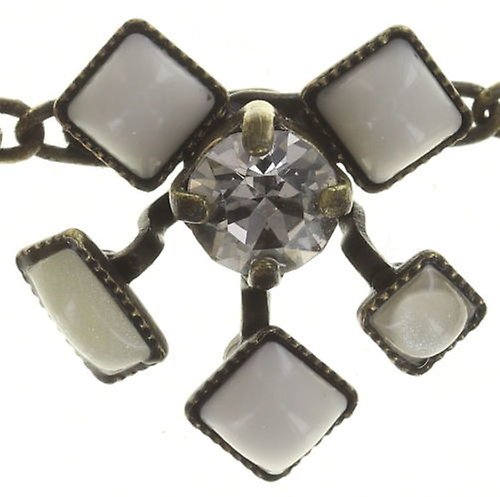 Bild für Halskette Collier Jumping Baguette Weiß  