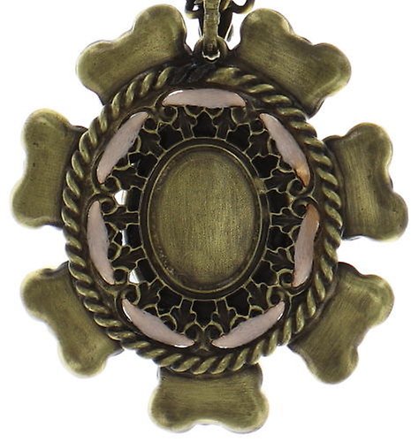 image for Necklace Pendant Macaron Beige / White  size L